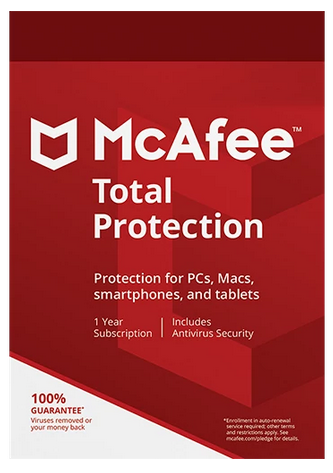 McAfee Total Protection 1 Year 5 Device Europe/UK Product Key